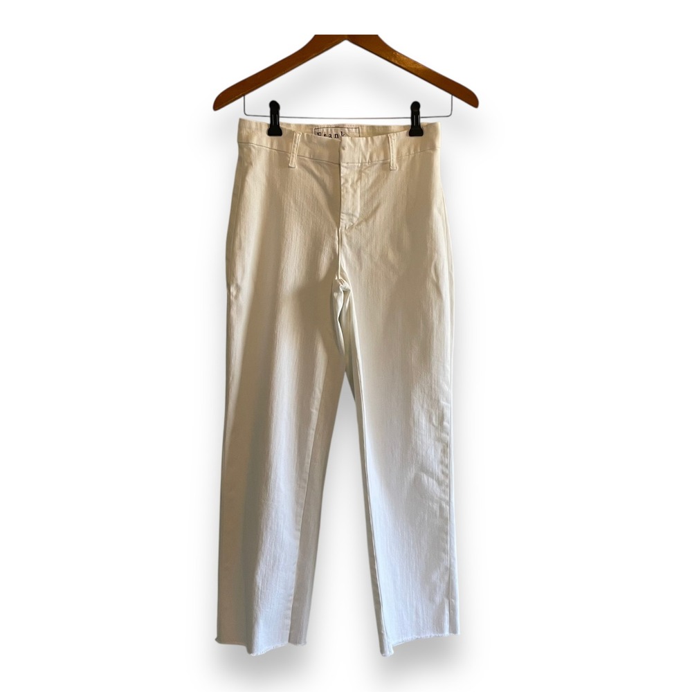 Frank & Eileen Kinsale‎ White Denim Pants Size 0 Sailor Cropped Wide Leg